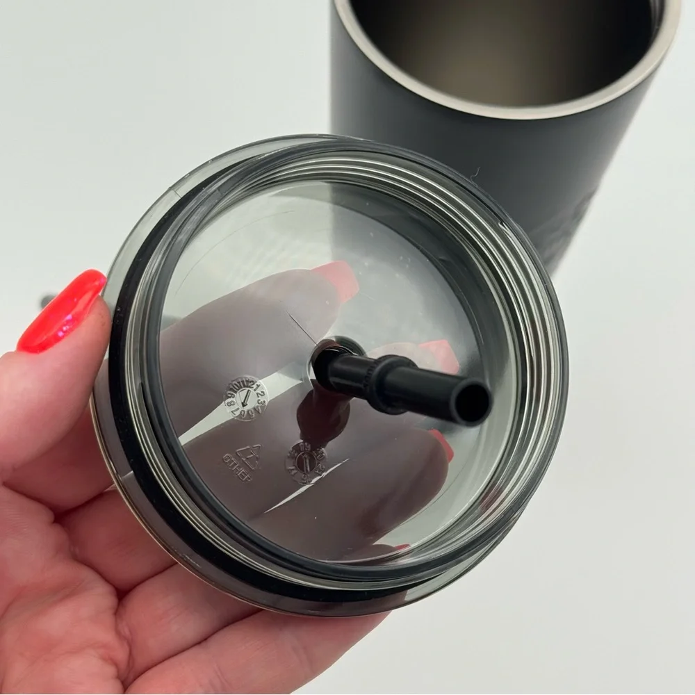 Starbucks Matte Black Tumbler Cup Venti Double Walled Stainless Cold Cup 20 oz